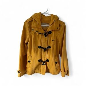 Sebby Women's Mustard Utility Jacket with Toggles